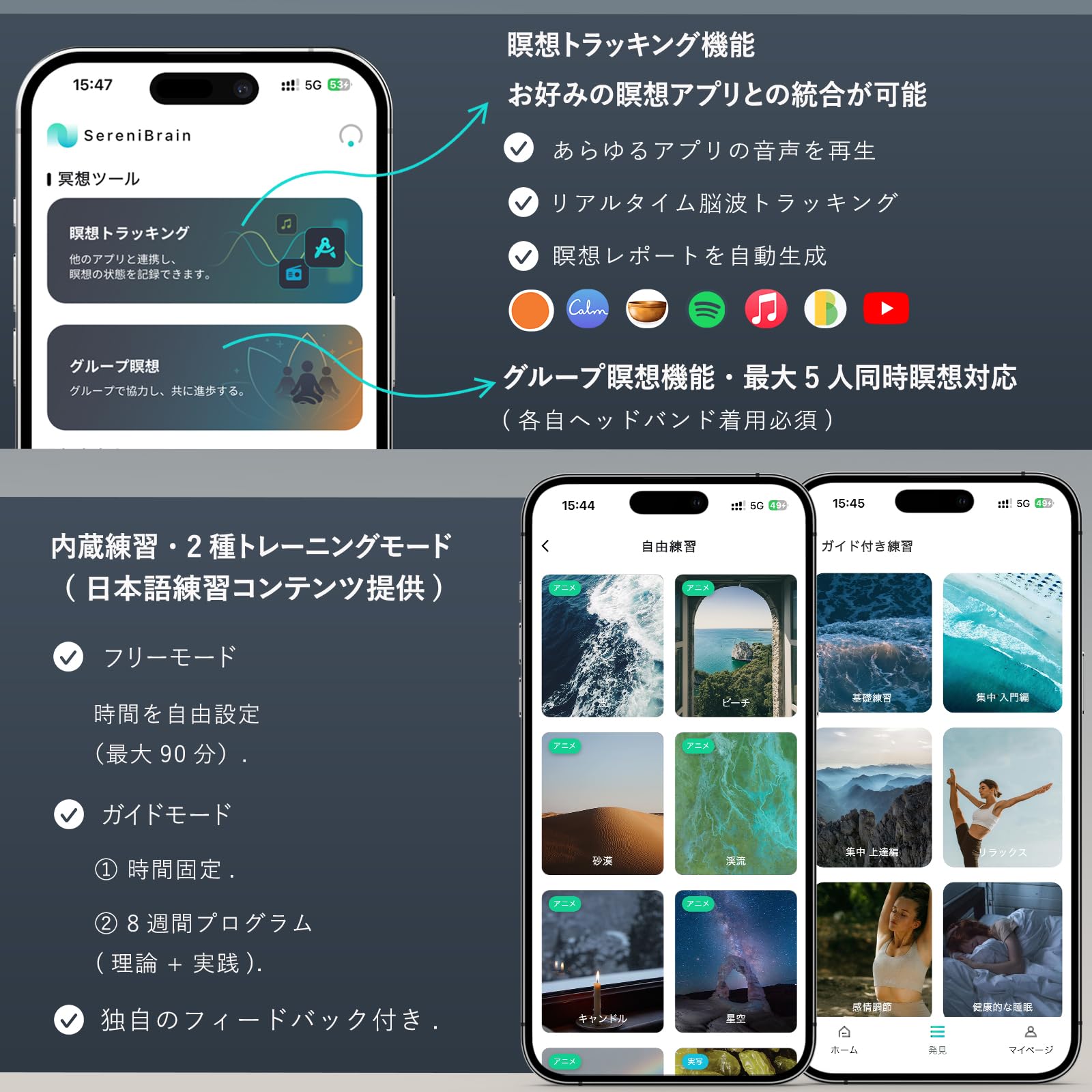 【新品未使用】SereniBrain 脳波測定 瞑想 日本語専用アプリ Amazon | 瞑想ヘッドバンド・日文版専用アプリ＆日本語練習コンテンツ
